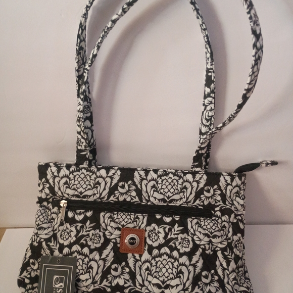 Stone & Co. Black and Tan Floral Shoulder Bag - Picture 10 of 11